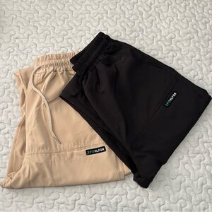 NWOT Black and Tan Joggers